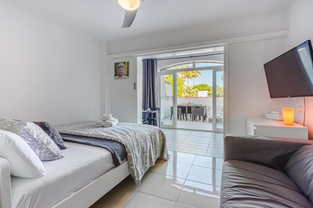 Fantastic Large Studio In Front Of Beach Heated Pool Wifi Arona  Kültér fotó